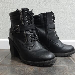 Torrid Black Lace Up Boots